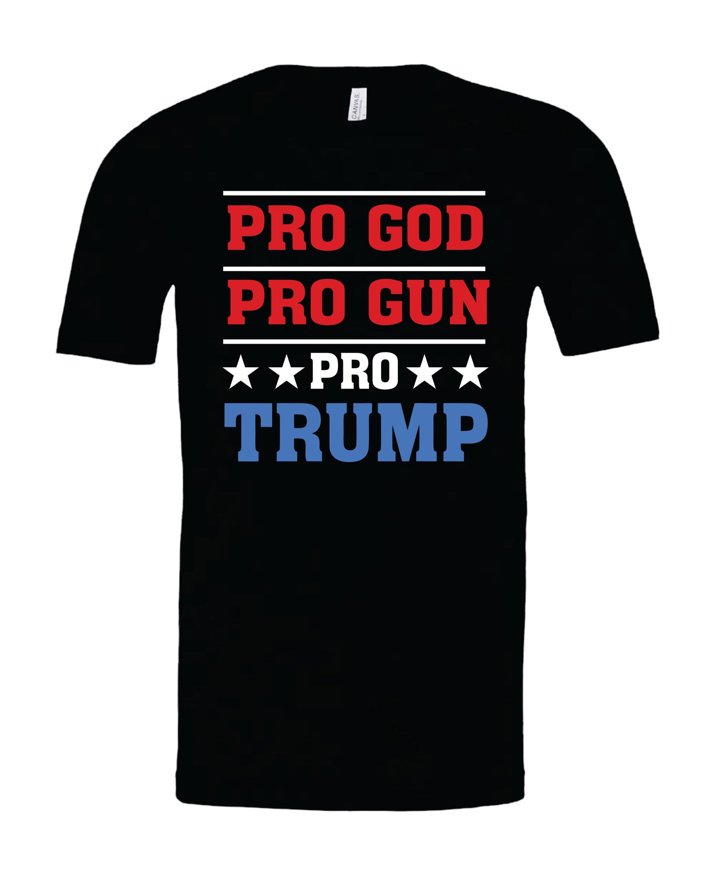 Pro God Pro Gun Life Pro Trump Heather Canvas Shirt