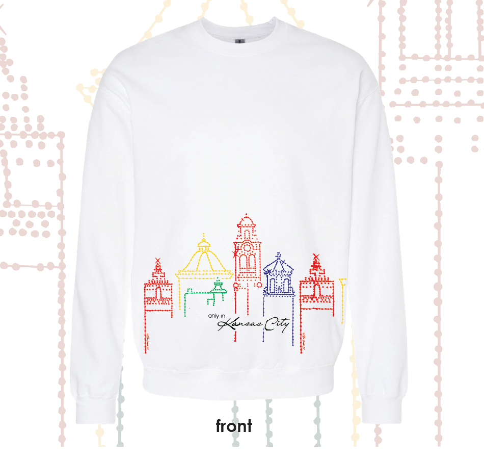 ICONIC PLAZA LIGHTS WRAPPED CREWNECK SWEATSHIRT